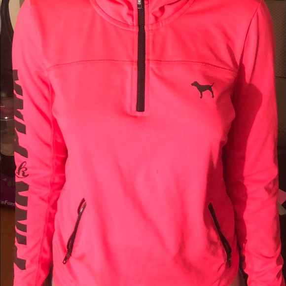 PINK pink  zip up athletic sweater - Picture 3 of 4